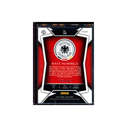 Mats Hummels 2015-16 Panini Select Soccer Orange /149