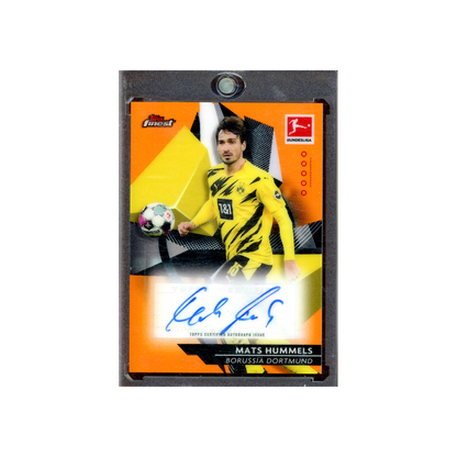 Mats Hummels 2023 Topps Finest Bundesliga Auto Orange Refractor /15
