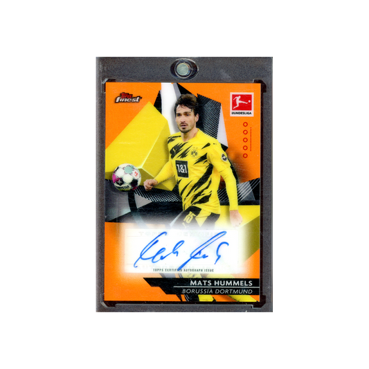 Mats Hummels 2023 Topps Finest Bundesliga Auto Orange Refractor /15