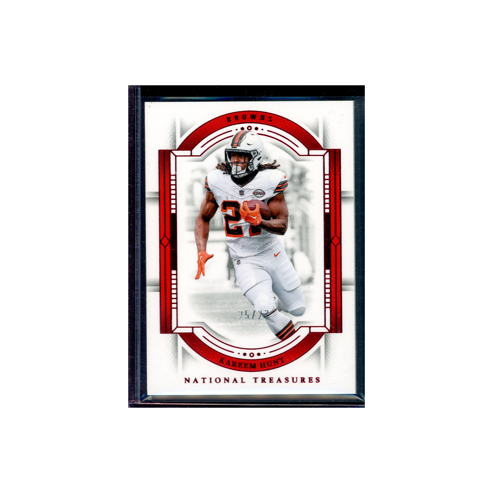 Kareem Hunt 2023 Panini National Treasures Football Red /27