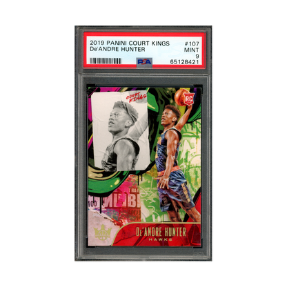 De'Andre Hunter 2019 Panini Court Kings Basketball Rookies II PSA 9