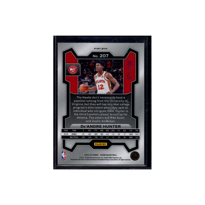 De'Andre Hunter 2023-24 Panini Prizm Basketball Red Fast Break /100