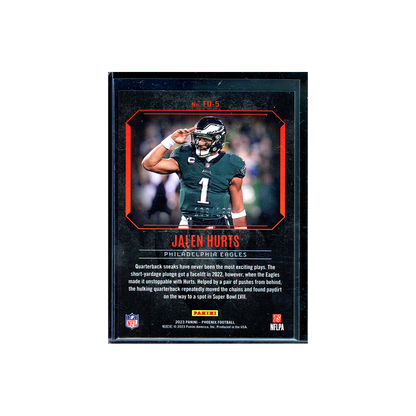 Jalen Hurts 2023 Panini Phoenix Football Fired Up Red /199