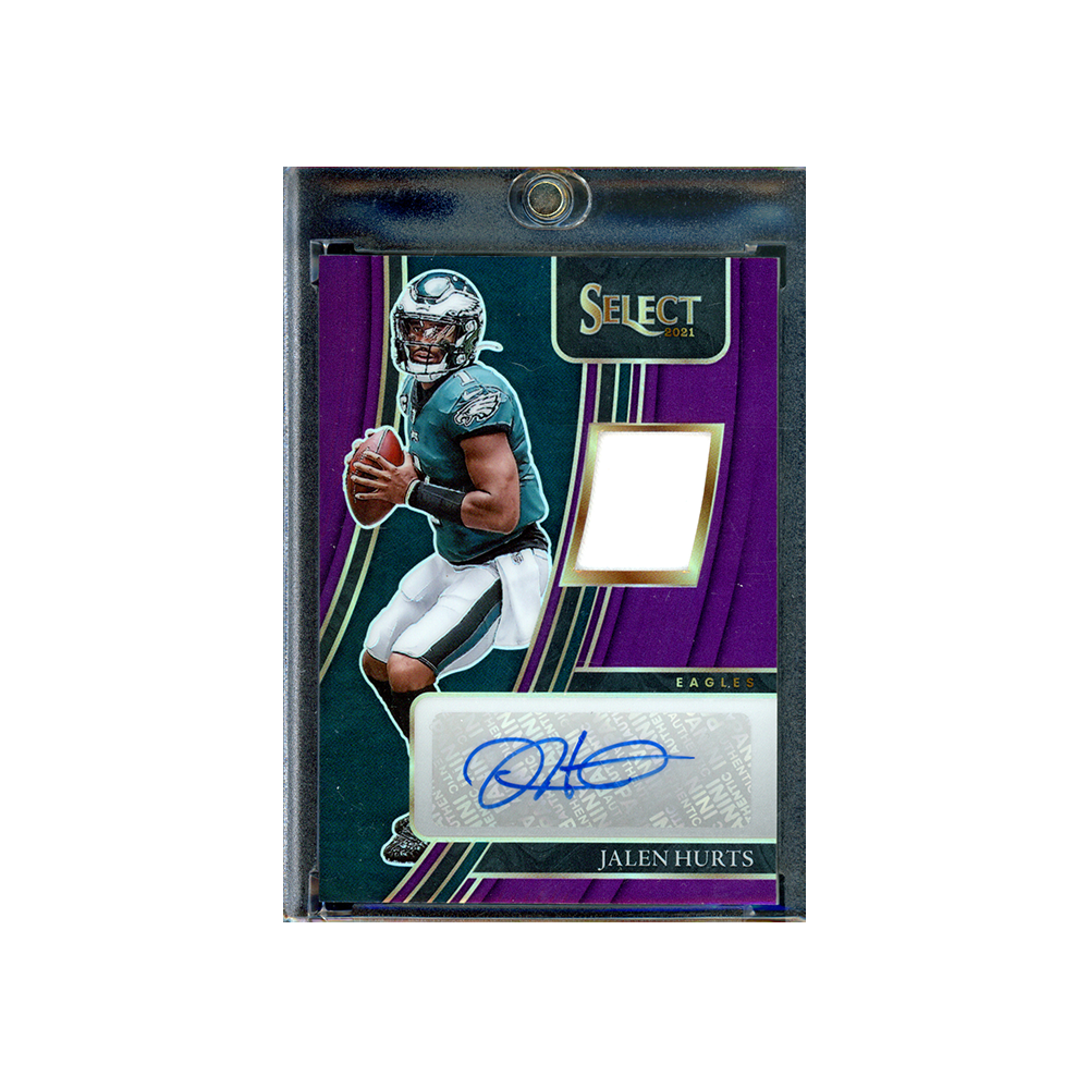 Jalen Hurts 2021 Panini Select Football Patch Auto Purple /35