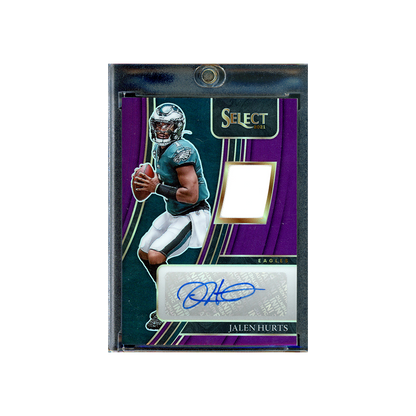 Jalen Hurts 2021 Panini Select Football Patch Auto Purple /35