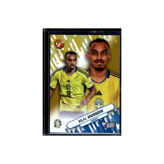 Bilal Hussein 2023 Topps Pristine Road to UEFA Euro 2024 Soccer Gold /50