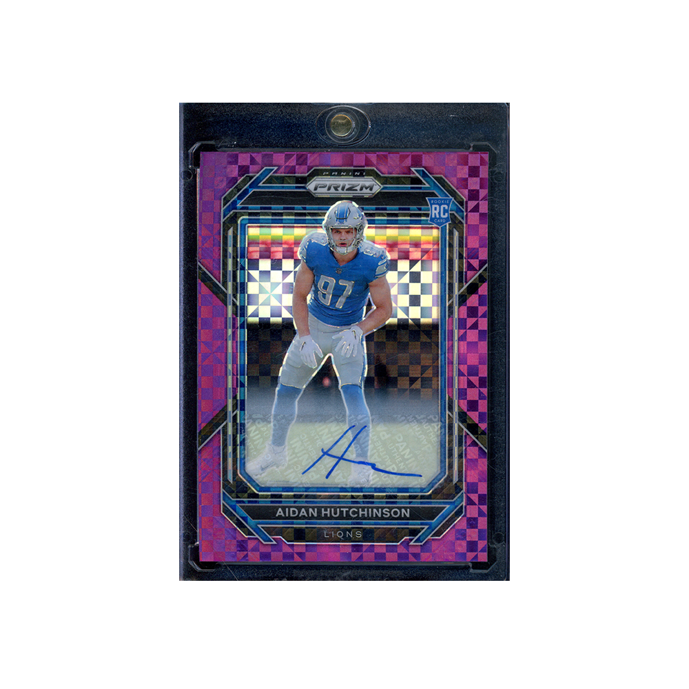 Aidan Hutchinson 2022 Panini Prizm Football Purple Power Rookie Auto /49 *READ*