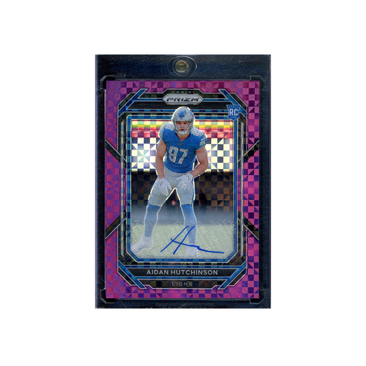 Aidan Hutchinson 2022 Panini Prizm Football Purple Power Rookie Auto /49 *READ*