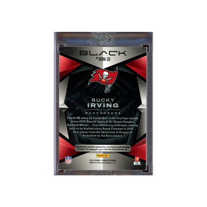 Bucky Irving 2024 Panini Black Football RPA Purple /75