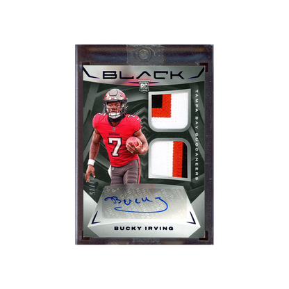 Bucky Irving 2024 Panini Black Football RPA Purple /75
