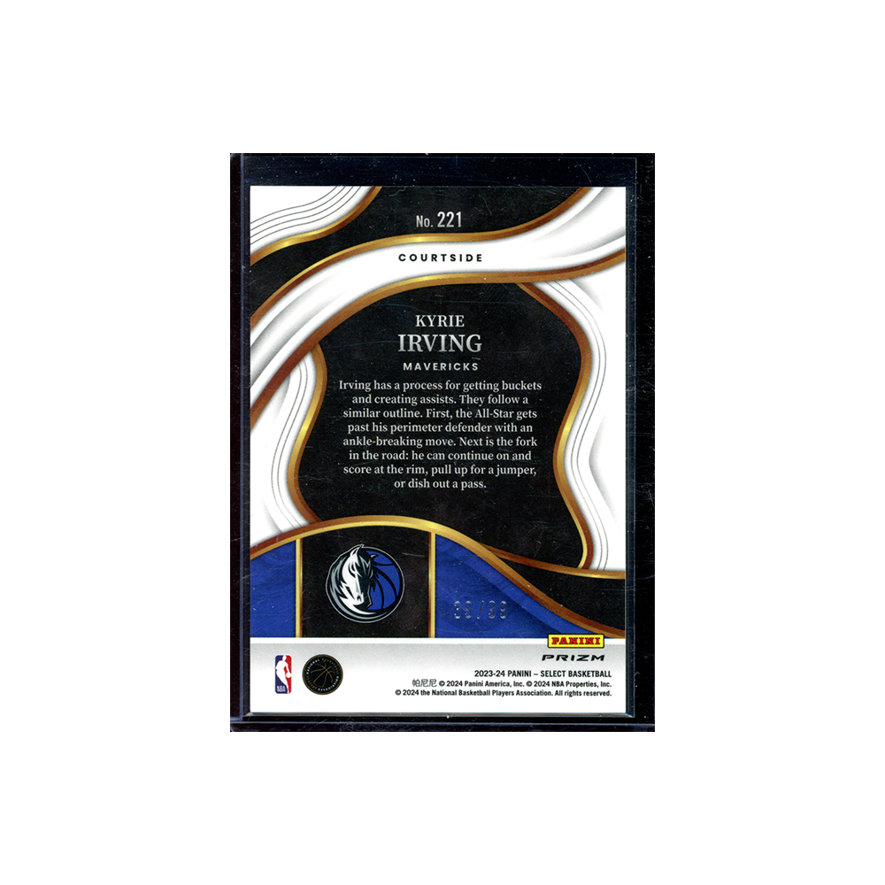 Kyrie Irving 2023-24 Panini Select Basketball Courtside Light Blue Disco /99