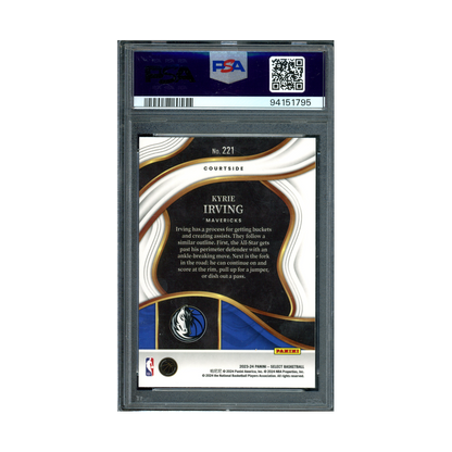 Kyrie Irving 2023 Panini Select Basketball Blue Courtside PSA 10