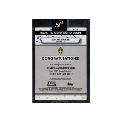 Alexander Isak 2024 Topps Pristine Auto