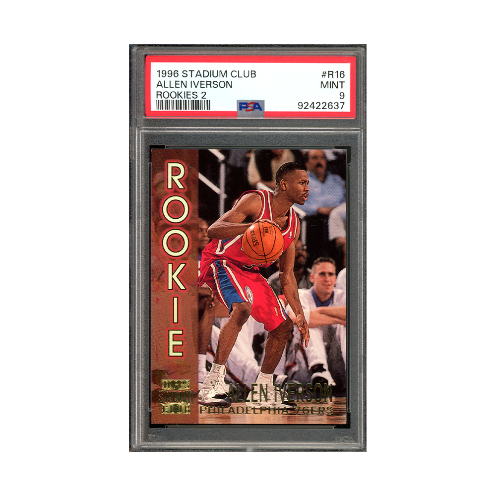 Allen Iverson 1996 Stadium Club Rookies 2 PSA 9