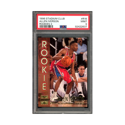 Allen Iverson 1996 Stadium Club Rookies 2 PSA 9