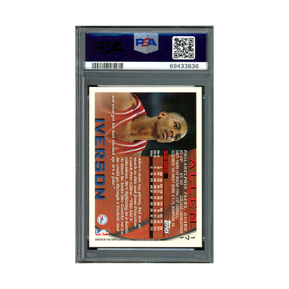 Allen Iverson 1996 Topps Rookie PSA 9