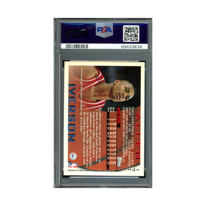 Allen Iverson 1996 Topps Rookie PSA 9