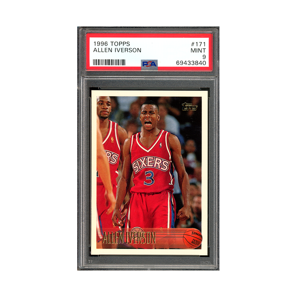 Allen Iverson 1996 Topps Rookie PSA 9