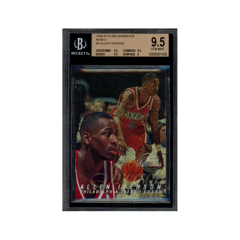 Allen Iverson 2996-97 Flair Showcase Row 0 Rookie BGS 9.5