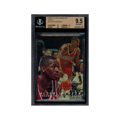 Allen Iverson 2996-97 Flair Showcase Row 0 Rookie BGS 9.5