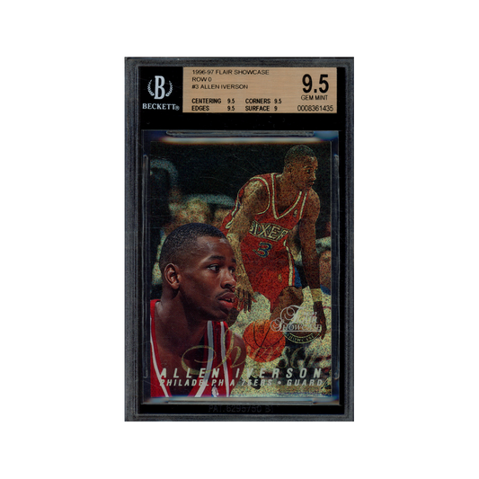 Allen Iverson 2996-97 Flair Showcase Row 0 Rookie BGS 9.5