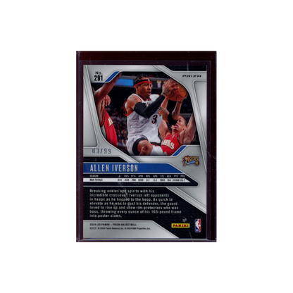 Allen Iverson 2024-25 Panini Prizm Basketball Blue /99