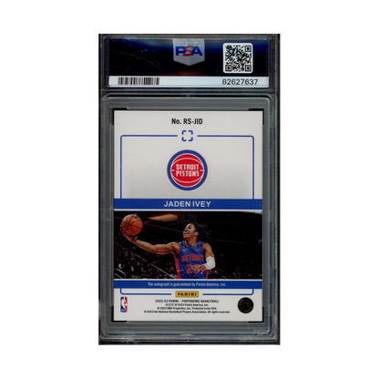 Jaden Ivey 2022 Panini Photogenic Basketball Rookie Auto Diamond /75 PSA 8