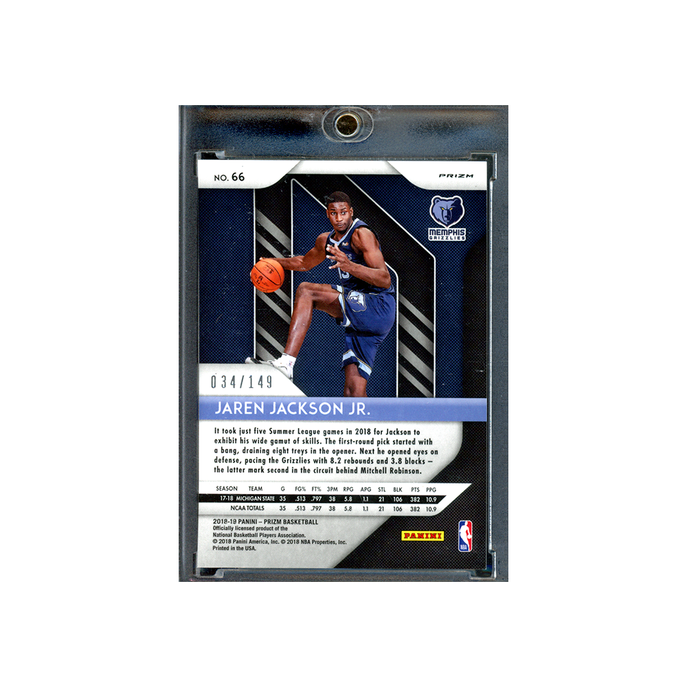 Jaren Jackson Jr. 2018-19 Panini Prizm Basketball Purple Ice Prizm Rookie /149