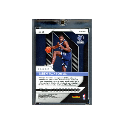 Jaren Jackson Jr. 2018-19 Panini Prizm Basketball Purple Ice Prizm Rookie /149