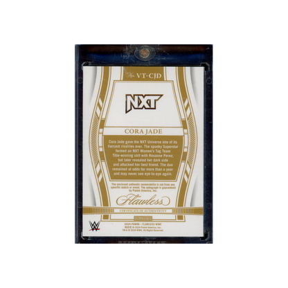 Cora Jade 2024 Panini Flawless WWE Patch Auto Purple /8