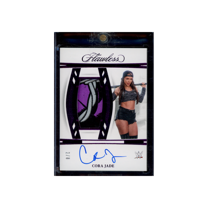 Cora Jade 2024 Panini Flawless WWE Patch Auto Purple /8
