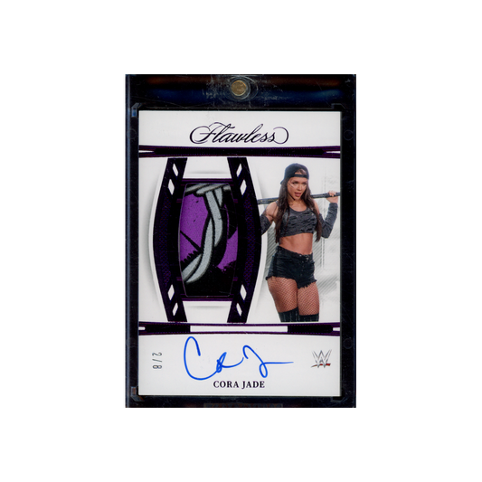 Cora Jade 2024 Panini Flawless WWE Patch Auto Purple /8