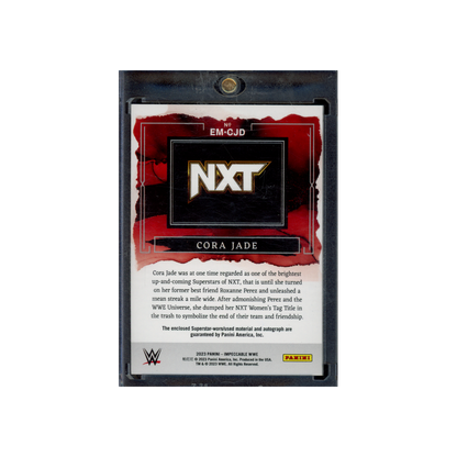Cora Jade 2023 Panini Impeccable WWE Elegance Patch Auto /49