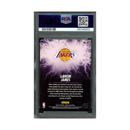 LeBron James 2023 Panini NBA Hoops Basketball High Voltage PSA 10