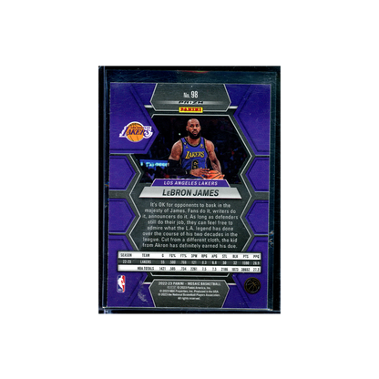 LeBron James 2022-23 Panini Mosaic Basketball Yellow Reactive