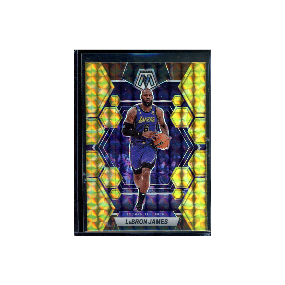 LeBron James 2022-23 Panini Mosaic Basketball Yellow Reactive