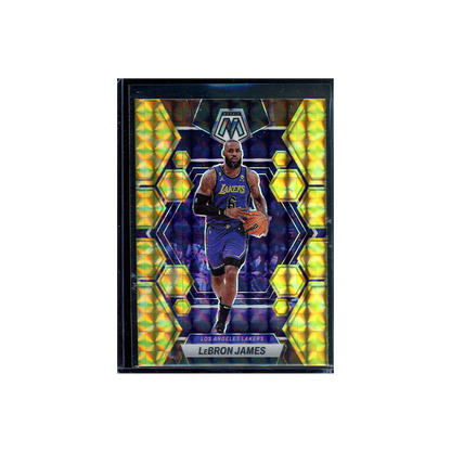 LeBron James 2022-23 Panini Mosaic Basketball Yellow Reactive