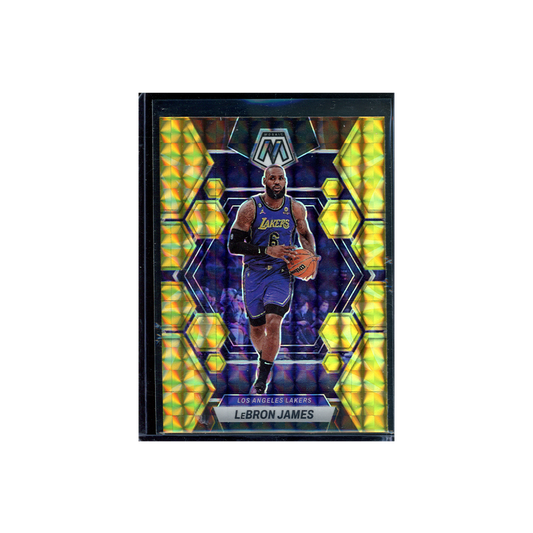 LeBron James 2022-23 Panini Mosaic Basketball Yellow Reactive