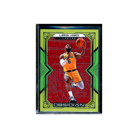 LeBron James 2021-22 Panini Obsidian Basketball Yellow /99