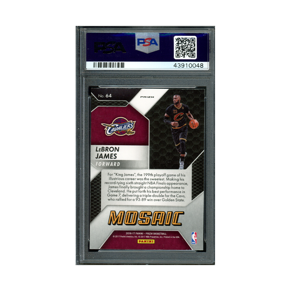 LeBron James 2016-17 Panini Prizm Basketball Mosaic PSA 10