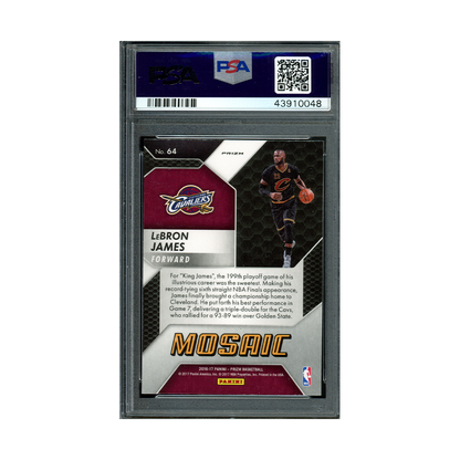 LeBron James 2016-17 Panini Prizm Basketball Mosaic PSA 10