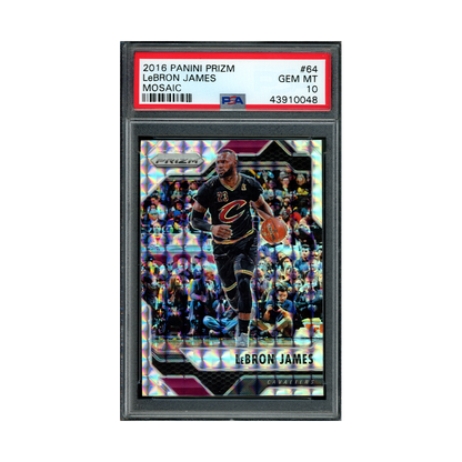 LeBron James 2016-17 Panini Prizm Basketball Mosaic PSA 10