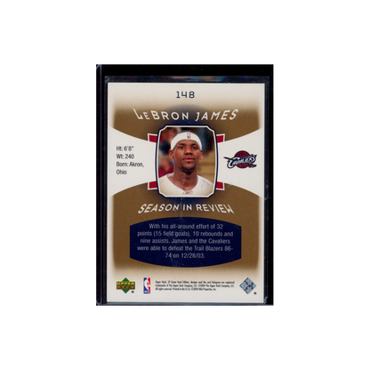 Lebron James 2004-05 Upper Deck SP Game Used Season in Review Gold /50 #152