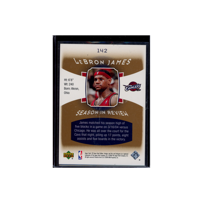 Lebron James 2004-05 Upper Deck SP Game Used Season in Review Gold /50 #142