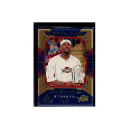 Lebron James 2004-05 Upper Deck SP Game Used Season in Review Gold /50 #148