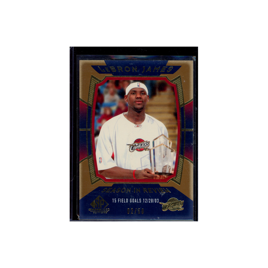 Lebron James 2004-05 Upper Deck SP Game Used Season in Review Gold /50 #148