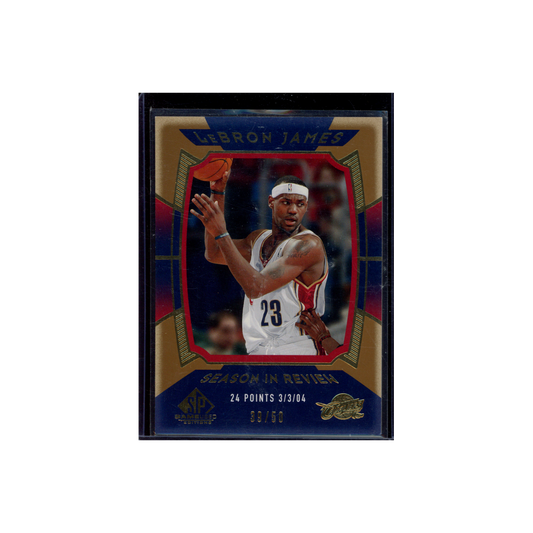 Lebron James 2004-05 Upper Deck SP Game Used Season in Review Gold /50 #152