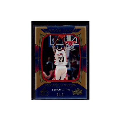 Lebron James 2004-05 Upper Deck SP Game Used Season in Review Gold /50 #142