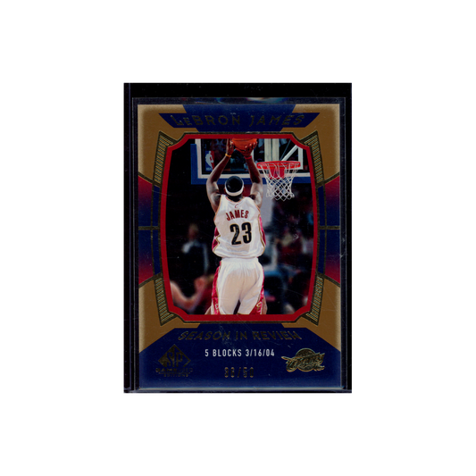 Lebron James 2004-05 Upper Deck SP Game Used Season in Review Gold /50 #142