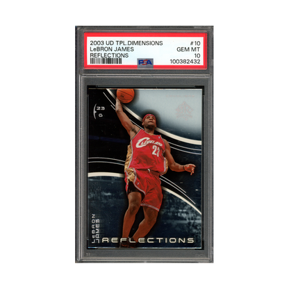 LeBron James 2003 UD Tpl Dimensions Reflections Rookie PSA 10